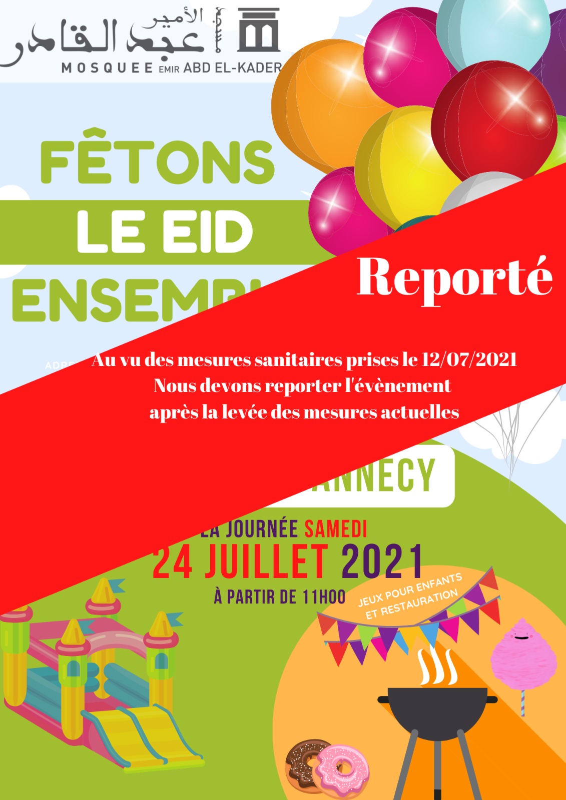 Fete de l'aid reportee